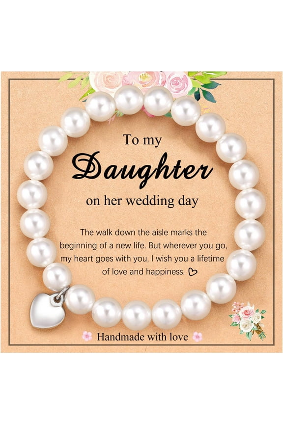 Wedding Jewelry for Mother of The Bride, Mother of The Groom, Grandma, Mother in Law, Daughter, Bride, Bridesmaid, Pearl Bracelet for Women