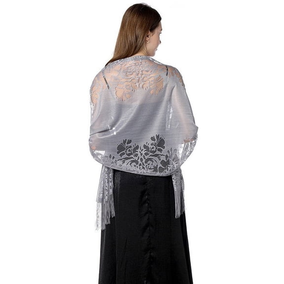 Wedding Lace Shawls and Wraps for Evening Dresses Womens Floral Scarf for Bride and Bridesmaids