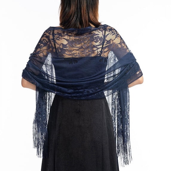 Wedding Lace Shawls and Wraps for Evening Dresses Womens Floral Scarf for Bride and Bridesmaids