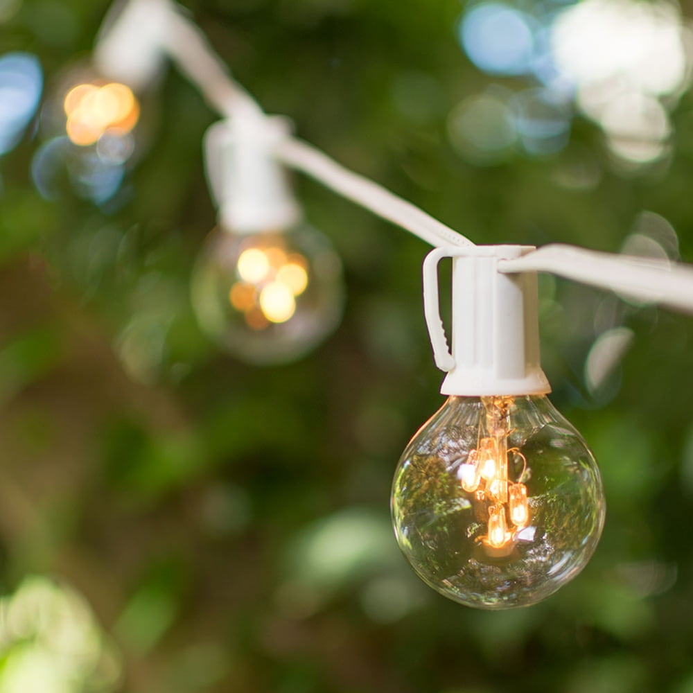 Wedding Lights Globe String Lights 2 Inch Rice Light Bulbs 25 Foot White  Wire Clear - Walmart.com, image size:1000x1000