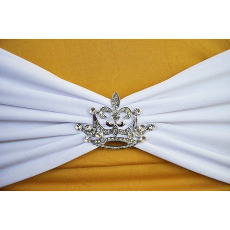 Wedding Linens (10 pcs) Rhinestone Chair Sash/Chair Band Buckles Brooches - Crown