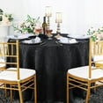 thumbnail image 1 of Wedding Linens Inc. 108" Round Damask Jacquard Polyester Tablecloth Table Cover Linens - Black, 1 of 1