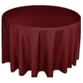 thumbnail image 1 of Wedding Linens Inc. 108" Round Premium(200 GSM) Polyester Linen Tablecloth - Burgundy, 1 of 1