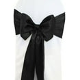thumbnail image 1 of Wedding Linens Inc. (10pcs) 8" x 108" Satin Chair Sashes Chair Sash Bow ties for Wedding Party Catering Banquet Decoration Events - Black, 1 of 1