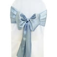 thumbnail image 1 of Wedding Linens Inc. (10pcs) 8" x 108" Satin Chair Sashes Chair Sash Bow ties for Wedding Party Catering Banquet Decoration Events - Dusty Blue, 1 of 1