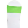 thumbnail image 1 of Wedding Linens Inc. (10pcs) Double Layered 7"x 13" Spandex Chair Bands Lycra Stretch Elastic Chair Band Sashes - Apple Green, 1 of 1