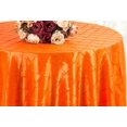 thumbnail image 1 of Wedding Linens Inc. 120" Pintuck Taffeta Seamless Linen Tableccloth for Party Wedding Reception Catering Dining Home Table Cover Linens - Orange, 1 of 1