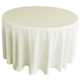 thumbnail image 1 of Wedding Linens Inc. 120'' Round Premium(200 GSM) Polyester Linen Tablecloth - Ivory, 1 of 1