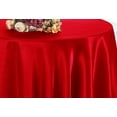 thumbnail image 1 of Wedding Linens Inc. 120 inch Round Satin Tablecloth Satin Table Cover Linens - Red, 1 of 1