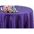 thumbnail image 1 of Wedding Linens Inc. 132" Pintuck Taffeta Round Linen Tableccloth for Party Wedding Reception Catering Dining Home Table Cover Linens - Regency Purple, 1 of 1