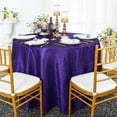 thumbnail image 1 of Wedding Linens Inc. 132" Round Crushed Taffeta Tablecloth Crinkle Taffeta Tablecloths Table Cover Linens for Wedding, Events, Decorations - Regency Purple, 1 of 1