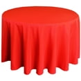 thumbnail image 1 of Wedding Linens Inc. 132'' Round Premium (200 GSM) Polyester Linen Tablecloth - Red, 1 of 1