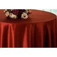 thumbnail image 1 of Wedding Linens Inc. 132 inch Round Satin Tablecloth Satin Table Cover Linens - Rust, 1 of 1