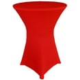 thumbnail image 1 of Wedding Linens Inc. (200 GSM) Premium 30"x 42" Round Cocktail Highboy Spandex Stretch Fitted Table Cover Tablecloths - Red, 1 of 1
