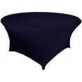thumbnail image 1 of Wedding Linens Inc. (200 GSM) Premium 4FT / 48" Round Spandex Stretch Fitted Table Cover Tablecloths - Navy Blue, 1 of 1