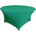 thumbnail image 1 of Wedding Linens Inc. (200 GSM) Premium 5 FT (60")Round Spandex Stretch Fitted Table Cover Tablecloths - Jade, 1 of 1