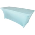 thumbnail image 1 of Wedding Linens Inc. (200 GSM) Premium 6 FT Rectangular Spandex Stretch Fitted Table Cover Tablecloths - Baby Blue, 1 of 1