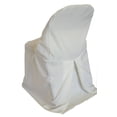 thumbnail image 1 of Wedding Linens Inc. (2pcs) Polyester Folding Chair Covers for Wedding, Event, Home Décor use - Ivory, 1 of 1