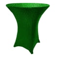 thumbnail image 1 of Wedding Linens Inc. 36"x 42" Cocktail Highboy Sequin Spandex Stretch Elastic Lycra Table Cover Tablecloth for Party Wedding Events Décor use - Emerald, 1 of 1