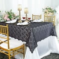thumbnail image 1 of Wedding Linens Inc. 54" x 108" Rectangular Lace Table Overlays, Lace Tablecloths, Lace Table Overlay Linens, Lace Table Toppers for Wedding Decorations Events (1pc) - Pewter / Charcoal, 1 of 1