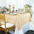 thumbnail image 1 of Wedding Linens Inc. 54" x 108" Rectangular Lace Table Overlays, Lace Tablecloths, Lace Table Overlay Linens, Lace Table Toppers for Wedding Decorations, Events Banquet Party (1pc) - Champagne, 1 of 1