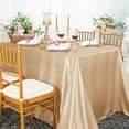 thumbnail image 1 of Wedding Linens Inc. 54" x 108" Satin Rectangular Table Cover Tablecloth - Champagne, 1 of 1