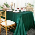 thumbnail image 1 of Wedding Linens Inc. 54" x 108" Satin Rectangular Table Cover Tablecloth - Hunter Green / Holly Green, 1 of 1