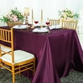 thumbnail image 1 of Wedding Linens Inc. 54" x 108" Satin Rectangular Table Cover Tablecloth - Plum, 1 of 1
