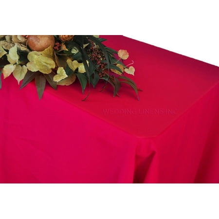 Wedding Linens Inc. 54"x96" Rectangular Polyester Table Cover Tablecloth for event, wedding, decoration use - AppleRed