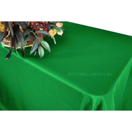 Wedding Linens Inc. 54"x96" Rectangular Polyester Table Cover Tablecloth for event, wedding, decoration use - Emerald Green