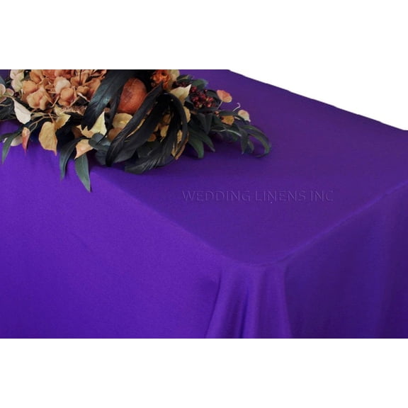 Wedding Linens Inc. 54"x96" Rectangular Polyester Table Cover Tablecloth for event, wedding, decoration use - Regency Purple