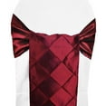 thumbnail image 1 of Wedding Linens Inc. (5pcs) 9.5"x108" Pintuck Chair Sashes Bows Ties Linens for Wedding Party Ceremony Event Home Dining Reception - Burgundy, 1 of 1