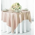 thumbnail image 1 of Wedding Linens Inc. 72 inch Square Satin Table Overlay Topper - Blush Pink, 1 of 1