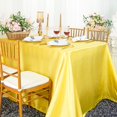 thumbnail image 1 of Wedding Linens Inc. 72" x 120" Satin Rectangular Table Cover Tablecloth - Canary Yellow, 1 of 1