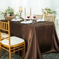 thumbnail image 1 of Wedding Linens Inc. 72" x 120" Satin Rectangular Table Cover Tablecloth - Chocolate, 1 of 1