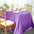 thumbnail image 1 of Wedding Linens Inc. 72" x 120" Satin Rectangular Table Cover Tablecloth - Victoria / Lilac, 1 of 1