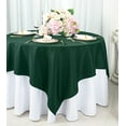 thumbnail image 1 of Wedding Linens Inc. 72" x 72" Square Polyester Table Overlays Toppers - Hunter Green / Holly Green, 1 of 1