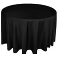 thumbnail image 1 of Wedding Linens Inc. 90" Premium(200 GSM) Round Polyester Linen Tablecloth for Wedding, Party, Events, Party, Home use - Black, 1 of 1