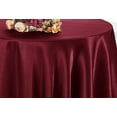 thumbnail image 1 of Wedding Linens Inc. 90'' Round Satin Table Cover Tablecloth - Burgundy, 1 of 1