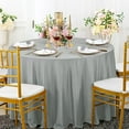 thumbnail image 1 of Wedding Linens Inc. 90" Scuba Wrinkle Free Round Table Cover Tablecloth - Black, 1 of 1