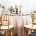 thumbnail image 1 of Wedding Linens Inc. 90" Seamless Round Jacquard Damask Polyester Tablecloths - Blush Pink, 1 of 1