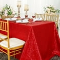 thumbnail image 1 of Wedding Linens Inc. 90" x 132" Retangular Sequin Taffeta Tablecloth - Red, 1 of 1