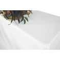 thumbnail image 1 of Wedding Linens Inc. 90" x 156" Premium (200 GSM) Rectangular Polyester Linen Tablecloth for Wedding, Party, Event, Decoration and Home Use - White, 1 of 1