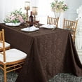 thumbnail image 1 of Wedding Linens Inc. 90" x 156'' Rectangular Jacquard Damask Polyester Tablecloth Table cover linen - Chocolate, 1 of 1