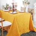 thumbnail image 1 of Wedding Linens Inc. 90" x 156'' Rectangular Jacquard Damask Polyester Tablecloth Table cover linen - Gold, 1 of 1