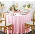 thumbnail image 1 of Wedding Linens Inc. Scuba Wrinkle Free 108" Round Table Cover Tablecloth - Pink, 1 of 1