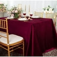 thumbnail image 1 of Wedding Linens Inc. Wholesale 90"x 132" Rectangular Italian Velvet Tablecloth - Burgundy, 1 of 1