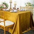 thumbnail image 1 of Wedding Linens Inc. Wholesale 90"x 132" Rectangular Italian Velvet Tablecloth - Gold, 1 of 1