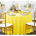 thumbnail image 1 of Wedding Linens Inc. Wholesale Scuba Wrinkle Free 120" Round Table Cover Tablecloth - Canary Yelllow, 1 of 1