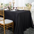 thumbnail image 1 of Wedding Linens Inc. Wholesale Scuba Wrinkle Free 54" x 96" Rectangular Table Cover Tablecloth - Black, 1 of 1
